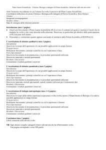 Piano Lauree Scientifiche: Chimica, Biologia e Polizia Scientifica