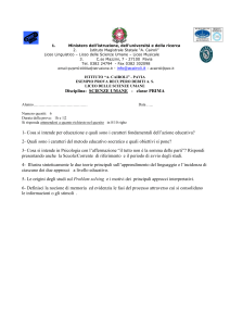 1. Ministero dell`istruzione, dell`università e della ricerca 2. Istituto