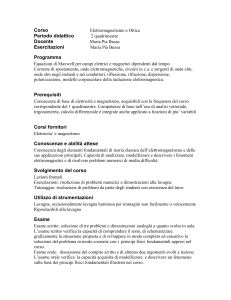 Corso Elettromagnetismo e Ottica
