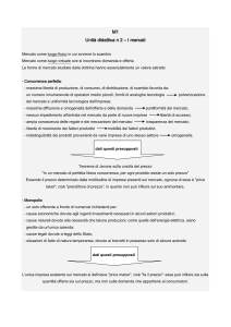 I mercati concentrati
