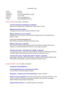 Attestato di frequenza della Regione Lombardia