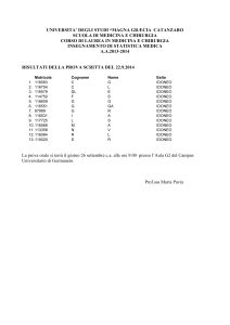 UNIVERSITA` DEGLI STUDI DI CATANZARO