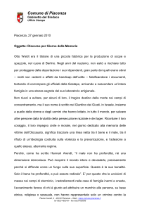 il discorso del sindaco reggi