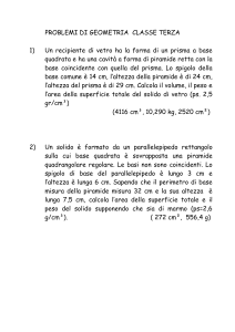problemi di geometria classe terza