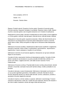 Piano di lavoro