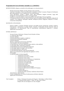 Programma di Principi di Economia ed Estimo
