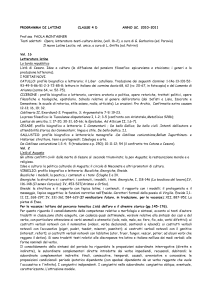 PROGRAMMA DI LATINO CLASSE 4 D - 28 KB