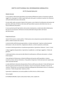 DIRITTO COSTITUZIONALE DELL`INFORMAZIONE