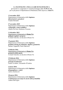 Calendario Laboratorio Gare di Matematica