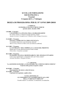 Programma 2009-2010 - Pastorale sociale e del lavoro