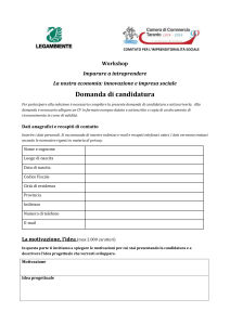 Domanda di Candidatura