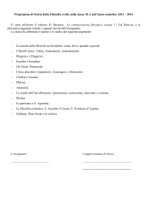 Programma di Storia della Filosofia svolto nella classe