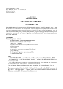 Obiettivi formativi: Il corso si propone di illustrare allo studente i
