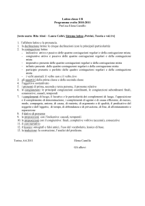 Programma svolto Latino 1 B