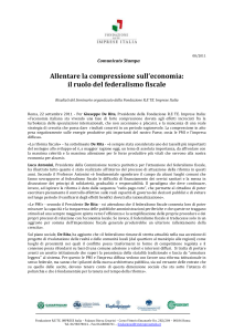Comunicato federalismo fiscale