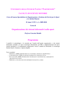 Organizzazione dei sistemi informativi aziendali
