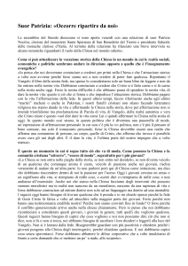 Intervista suor Patrizia