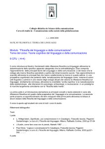 a..a. 2008-2009 - Scienze della Comunicazione