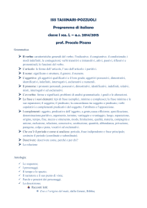 ISIS TASSINARI-POZZUOLI Programma di italiano classe I sez. L