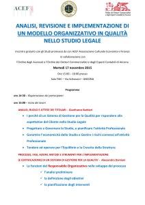 ANALISI, REVISIONE E IMPLEMENTAZIONE DI UN MODELLO