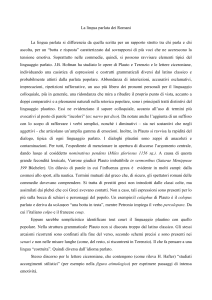 La lingua parlata dei Romani