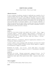 Programma e Testi consigliati