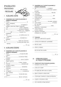 Passato Prossimo: Esercizi di Grammatica Italiana