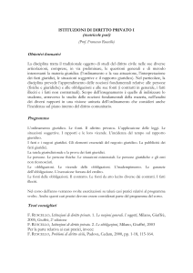 Programma e Testi consigliati
