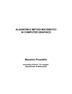 algoritmo di scansione di riga - Dipartimento di Matematica Tor