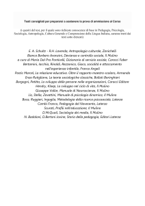 Testi consigliati per prepararsi a sostenere la prova di ammissione