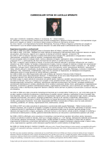 curriculum vitae lucilla sperati