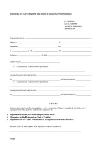 DOMANDA DI PARTECIPAZIONE AGLI ESAMI DI QUALIFICA