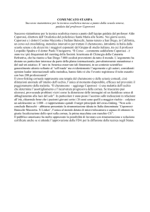 Successo statunitense per il professor Caporossi e la sua équipe