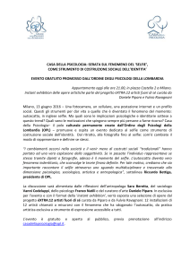 CS_Casa della Psicologia: Fenomeno del Selfie