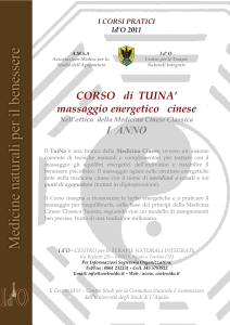 Programma corso massaggio TuiNa