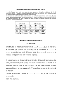 MES ACTIVITES QUOTIDIENNES