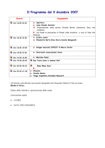 programma della serata