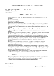Programma svolto matematica 1 F - 28.5 KB