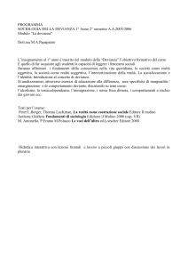 Programma di sociologia della devianza