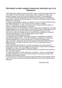Otto italiani su dieci scelgono internet per informarsi, poi c`è la