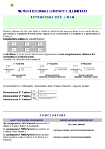 numeri decimali limitati e illimitati