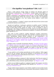 Che significa “non giudicare” (Mt. 7:1)?