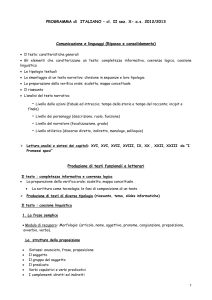 PROGRAMMA di ITALIANO – cl. II sez. X