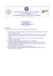 Lavoro estivo di latino