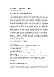 Pastorale della carità - Arcidiocesi di Matera
