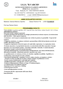 Programma 4^ B SC ODORICI