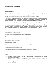 PSICOMOTRICITA` FUNZIONALE