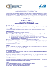 Per i NEOLAUREATI da non più di 18 mesi attivazione tirocini