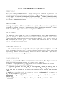 Ecco, in maniera essenziale e schematica, le cause del primo