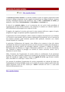 Il contratto di crociera turistica-: Dott
